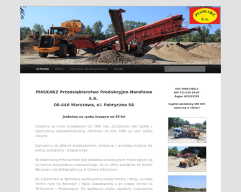 Piaskarz S A  Producent kruszyw budowlanych_