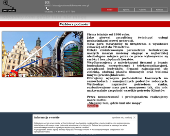 Wynajem podnośników koszowych Jan Gredel_