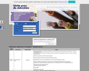 Giełda pracy dla elektryków - oferty pracy - dam pracę - szukam pracy_