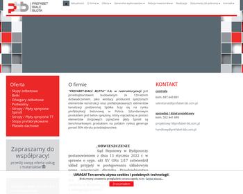 Prefabet - Białe Błota S A  Przedsiębiorstwo produkcyjno - budowlane_