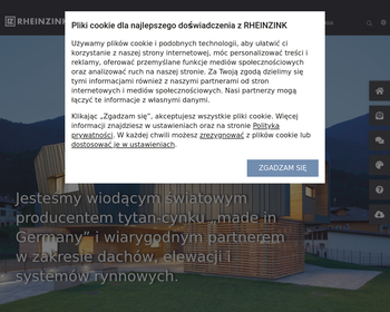 RHEINZINK - dachy_ rynny i elewacje z blachy cynkowo-tytanowej  Warszawa