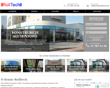 Rolltech 2  Produkcja_ montaż konstrukcji aluminiowych