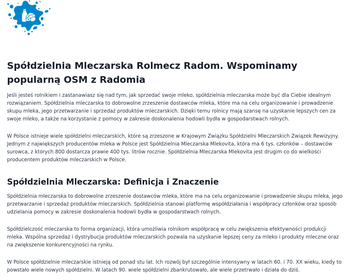 Rolnicza Spółdzielnia Mleczarska ROLMLECZ_