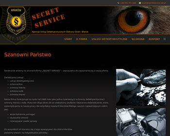 Agencja Secret Service Usługi Detektywistyczne Ochrona Osób i Mienia_