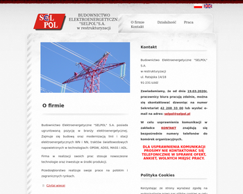 Budownictwo Elektroenergetyczne SELPOL S A_
