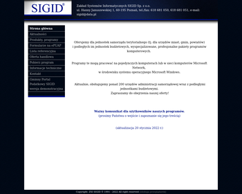Zakład Systemów Informatycznych SIGID Sp  z o o_