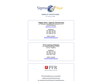 Sigma Tour  Agencja turystyczna  Kaczmarczyk Krzysztof_