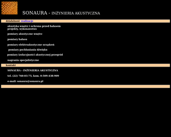 Radosław Smoliński SONAURA - INŻYNIERIA AKUSTYCZNA_