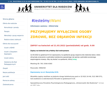 Specjalistyczna Poradnia Psychologiczno-Pedagogiczna Uniwersytet dla Rodziców_