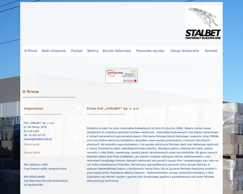 Stalbet Sp  z o o  Produkcja i sprzedaż betonu i wyrobów betonowych_