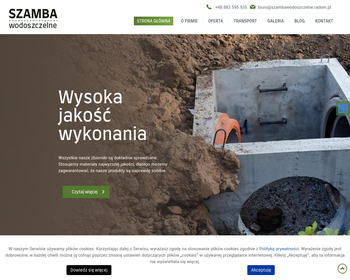 Szamba betonowe wodoszczelne zachodnio kujawsko pomorskie lubuskie dolnośląskie opolskie małopolskie podkarpackie lubelskie transport producent montaż_