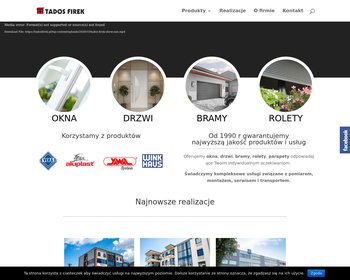 TADOS FIREK FABRYKA OKIEN I DRZWI PCV i ALUMINUM_