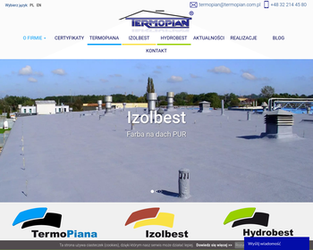 Termopian - pokrycia dachowe z pianki PUR Hydrobest - chemo i hydroizolacje_