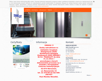 Warszawska Fabryka Dźwigów TRANSLIFT_