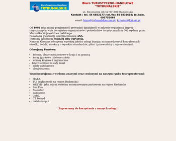 Trybunalskie  Biuro turystyczno - handlowe_