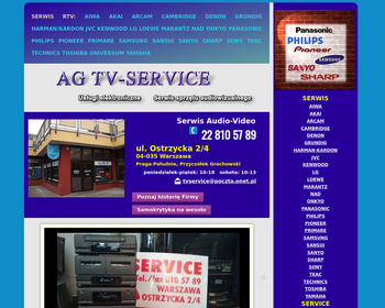 AG TV-SERVICE Warszawa (22)8105789 - Serwis Audio-Video_ Naprawa sprzętu RTV