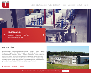 Unipaco Sp  z o o  Zakład Produkcyjny_