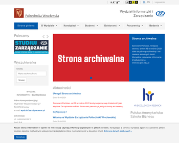 Politechnika Wrocławska - Wydział Informatyki i Zarządzania_