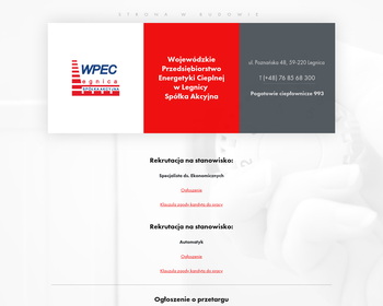 Wojewódzkie Przedsiębiorstwo Energetyki Cieplnej w Legnicy S A  - Biuro Zarządu_