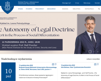 Uniwersytet Warszawski - Wydział Prawa i Administracji - Podyplomowe Studium Administracji_