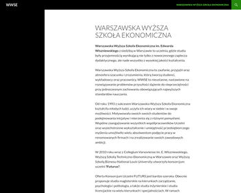 Warszawska Wyższa Szkoła Ekonomiczna im  Edwarda Wiszniewskiego z Siedzibą w Warszawie_