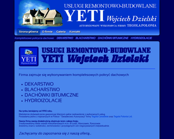 Usługi Remontowo-Budowlane YETI Wojciech Dzielski_