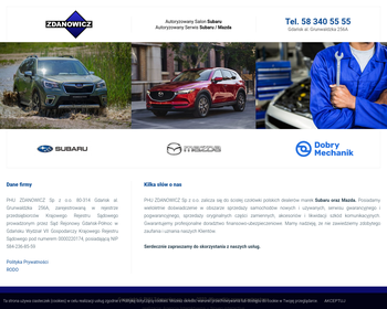 Zdanowicz - dealer Subaru_ Mazdy