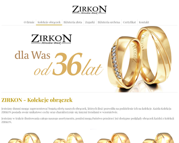 Zirkon  Firma jubilerska  Producent złotych obrączek  Binek Mirosław_