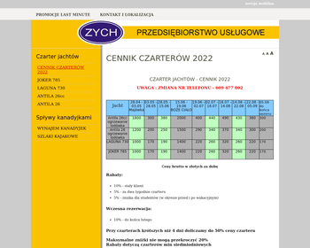 P U  ZYCH  Czarter jachtów_ jachty