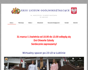 XXIII Liceum Ogólnokształcące im  Nauczycieli Tajnego Nauczania - XIX Liceum Profilowane_Array