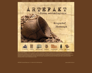 Artefakt  Firma archeologiczna  Błaszczyk Krzysztof_Array