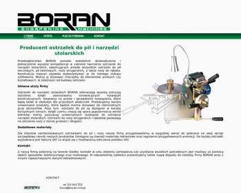 BORAN  Produkcja: ostrzarek do noży prostych i kształtowych głowic frezarek i obrabiarek wielostronnych oraz noży prostych strugarek wyrównarek i grubościówek - w branży stolarskiej; ostrzarek do wier_Array