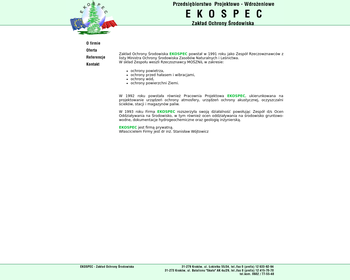 Przedsiębiorstwo Projektowo-Wdrożeniowe EKOSPEC-Zakład Ochrony_Array