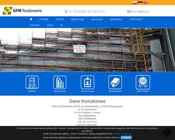 Grabowska Firma Montażowa GFM Rusztowania K  Sitek_Array