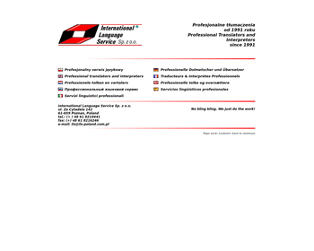 INTERNATIONAL LANGUAGE SERVICE Sp  z o o_Array