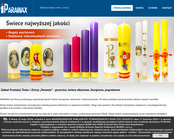 Zakład Produkcji Świec i Zniczy PARAWAX_Array