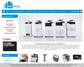 ProOffice Wrocław Tonery Kserokopiarki Plotery Niszczarki_Array