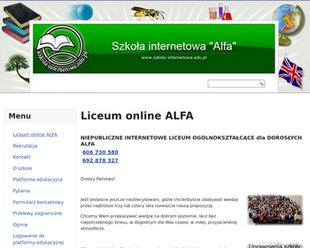 Internetowe Liceum dla dorosłych  ALFA_Array