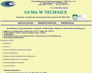 Przedsiębiorstwo Produkcyjno - Usługowe Viba Sp  z o o  (wyroby prototypowe gumowe_Array