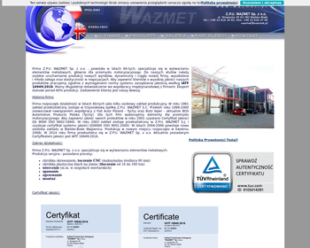 Zakład Produkcyjno-Usługowy WAZMET S j  Leszek Wajda i Wspólnicy_Array