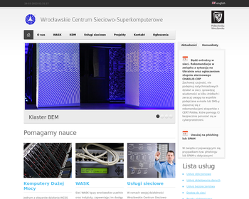 Wrocławskie Centrum Sieciowo-Superkomputerowe Politechnika Wrocławska_Array