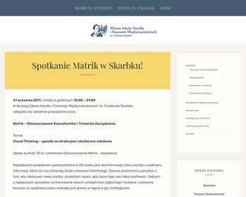 Wyższa Szkoła Handlu i Finansów Międzynarodowych_Array